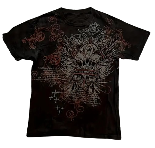 Women's Y2K Graphic Black Tee