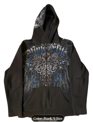 Men's Y2K Hoodie Zip Up