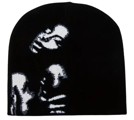 Black And White Print Beanie